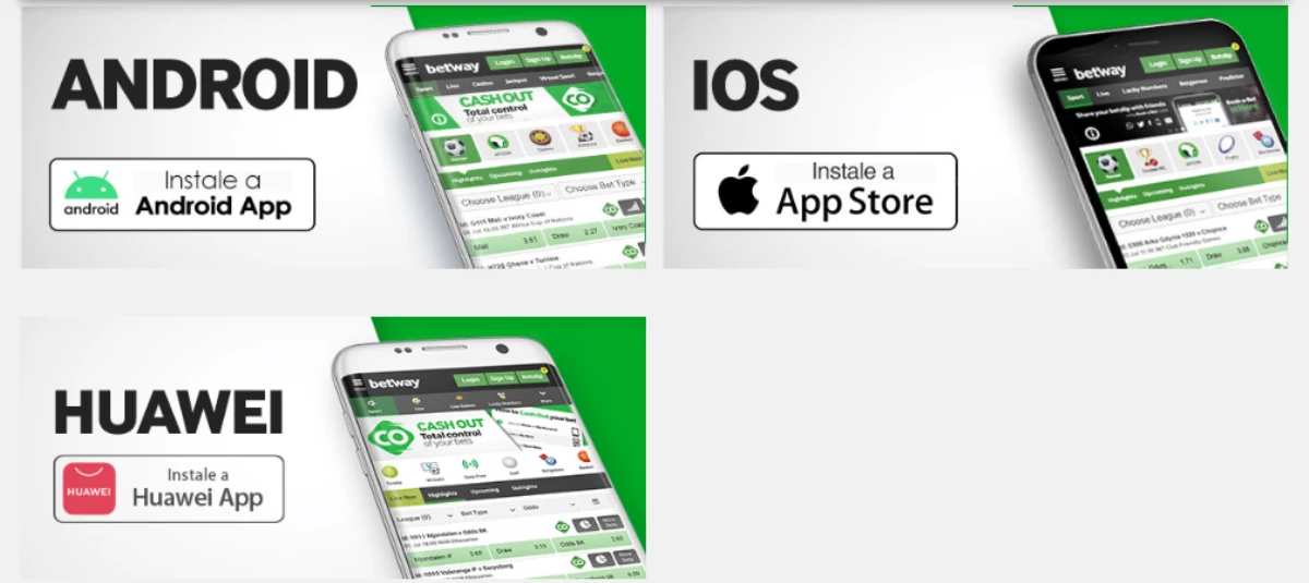 Betway App para Android, iOS e Huawei
